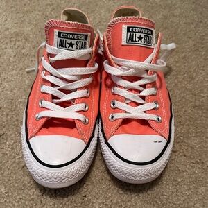 Converse Pink and White Lace-Up Sneakers